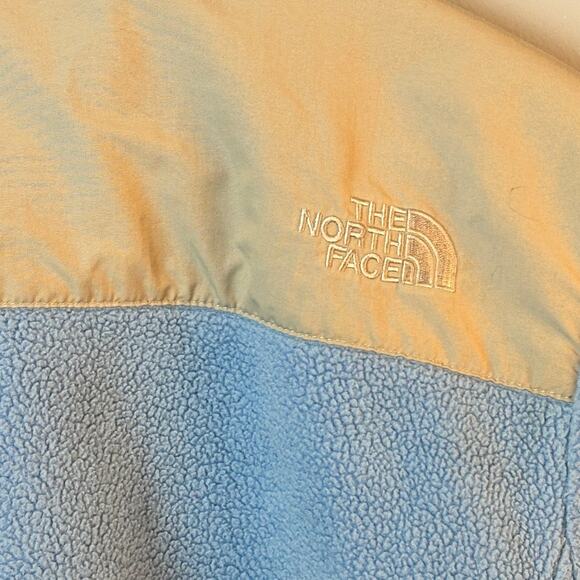 North Face Polartec Blue/ Gray Fleece Jacket Coat Girls Size Large Full Zip - Picture 6 of 9
